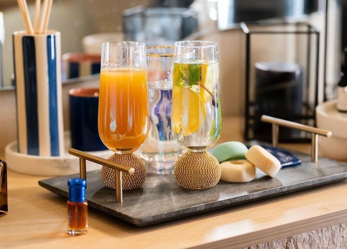 Elegant spa refreshments at LYA Spa & Salon, Riyadh, Riyadh Province, SA, offering a serene wellness experience.