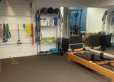 A well-equipped fitness and wellness room at Hobart Massage Guru, Hobart, Tasmania, AU.