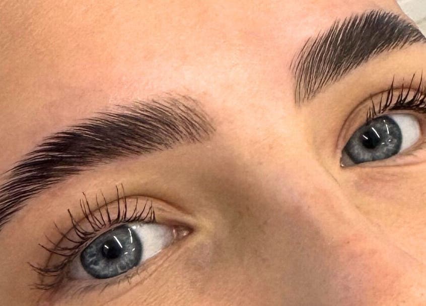 Perfectly shaped eyebrows at Glossy by Nieve, Hartlepool, England, GB showcasing exceptional beauty care.