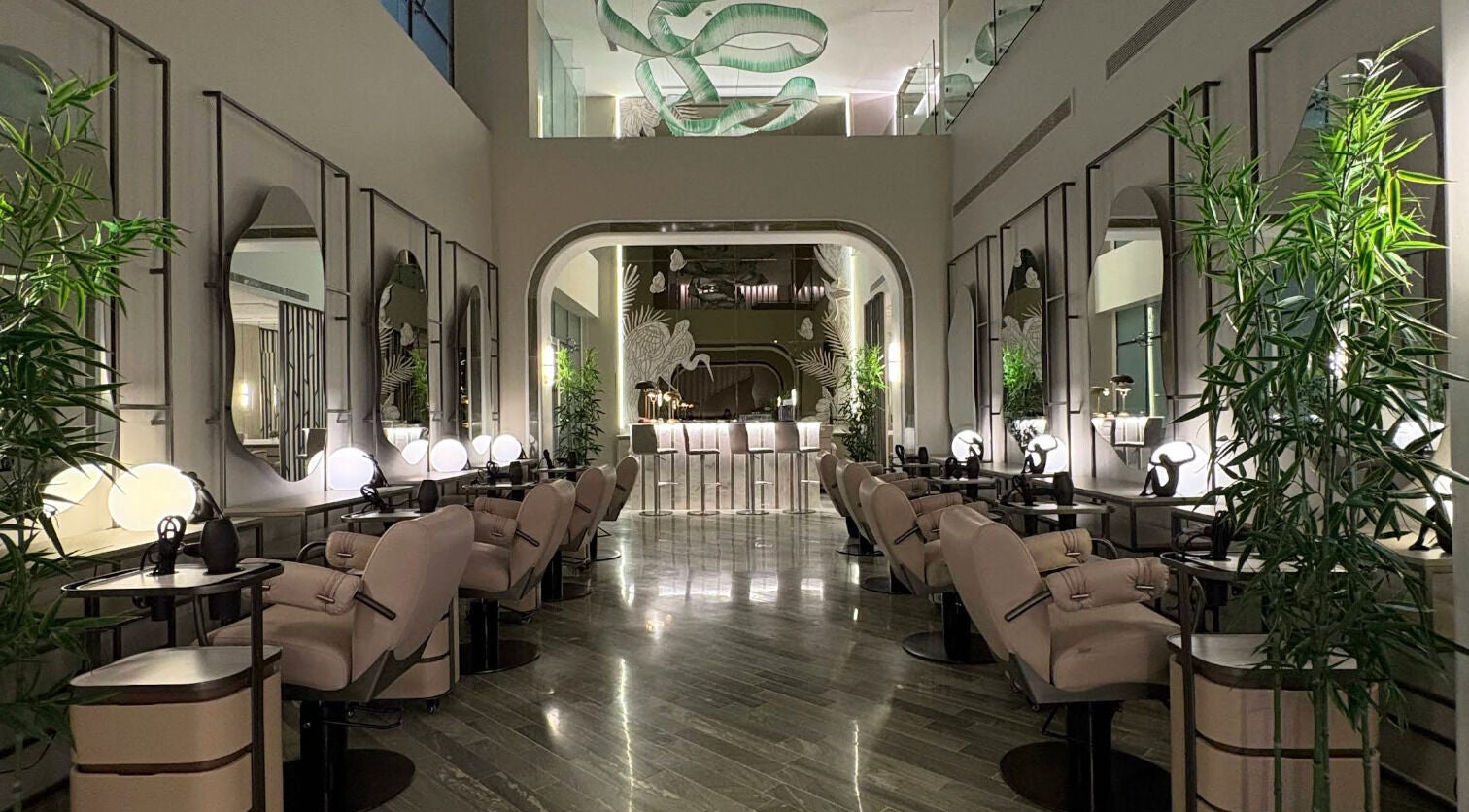 Elegant interior of Ash Center Salon, Madinah, Al Madinah Province, SA with modern seating and decor.