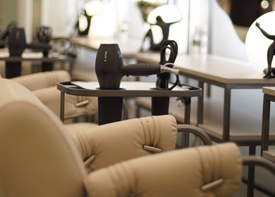 Modern styling chairs and tools at Ash Center Salon, Madinah, Al Madinah Province, SA.