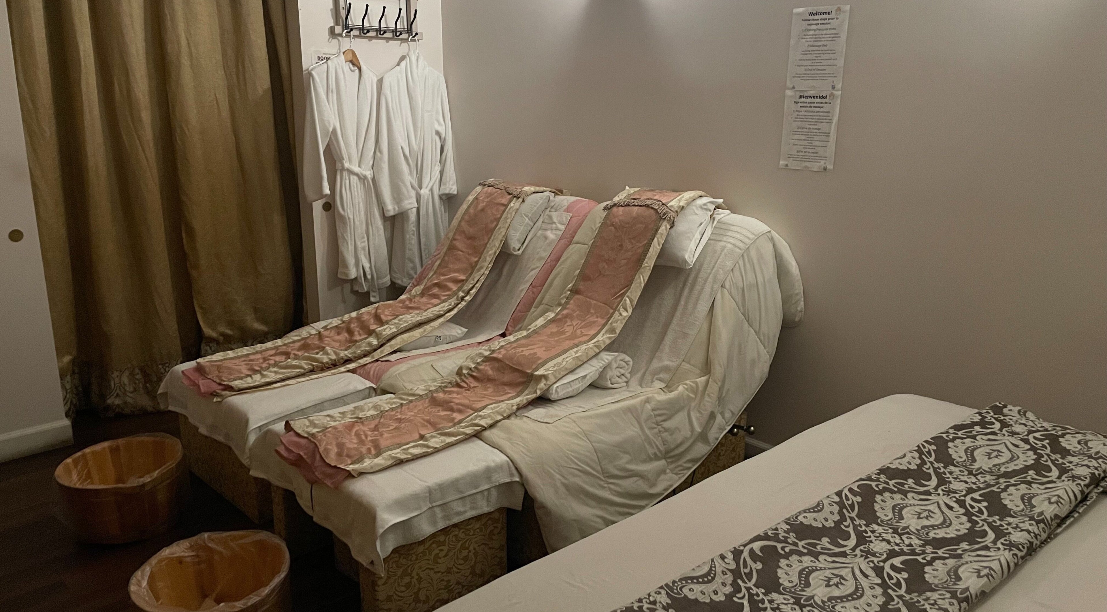 Relaxing spa chairs at Ancient Thai Massage, Los Angeles, California, US, offering a tranquil ambiance.