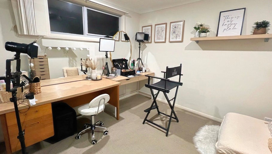 Chic makeup studio at Makeup by Mariana Pino, Sydney, New South Wales, AU, featuring professional beauty setup.