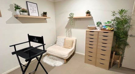 Chic studio at Makeup by Mariana Pino, Sydney, New South Wales, AU, featuring a stylish chair and decor.