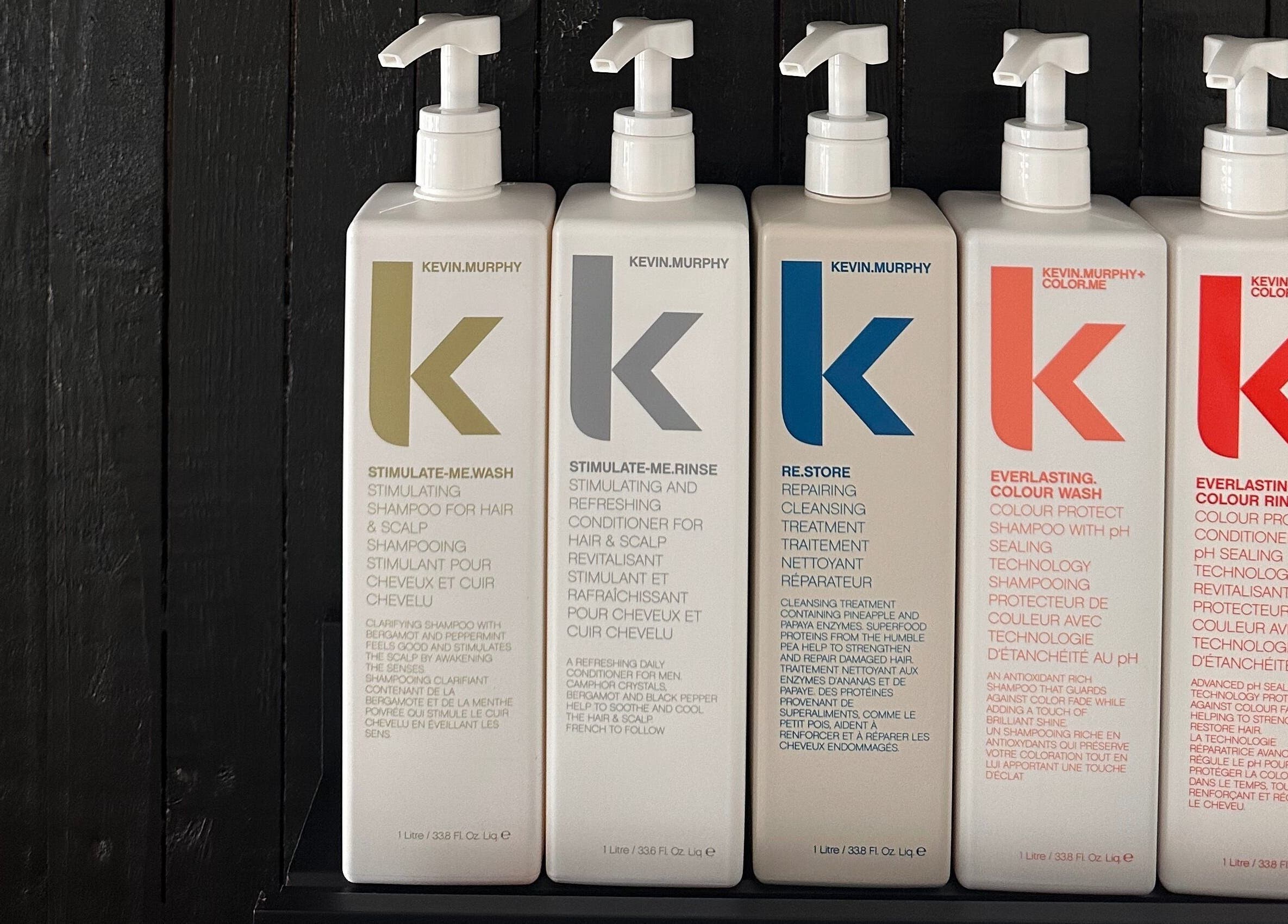 Opal & Co., Ballymote, County Sligo, IE displays a range of premium hair care products.