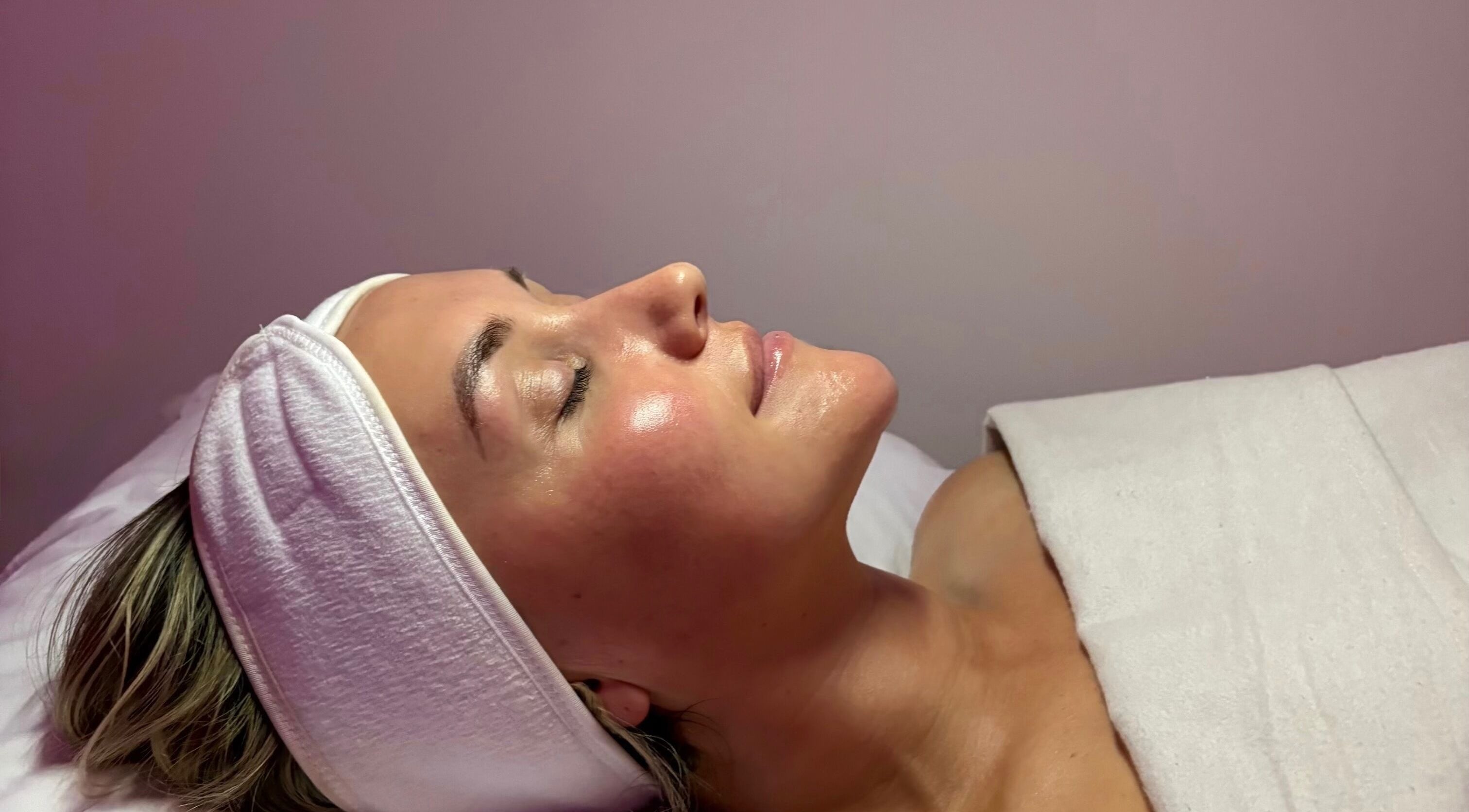 Relaxing facial treatment at A.S Skin Clinic, Wigan, England, GB, enhancing natural glow and tranquility.