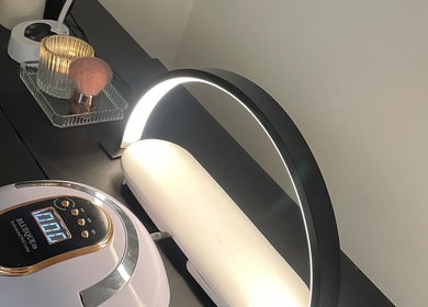 Elegant beauty station with pro equipment at Nova Luxe, Pudsey, England, GB.