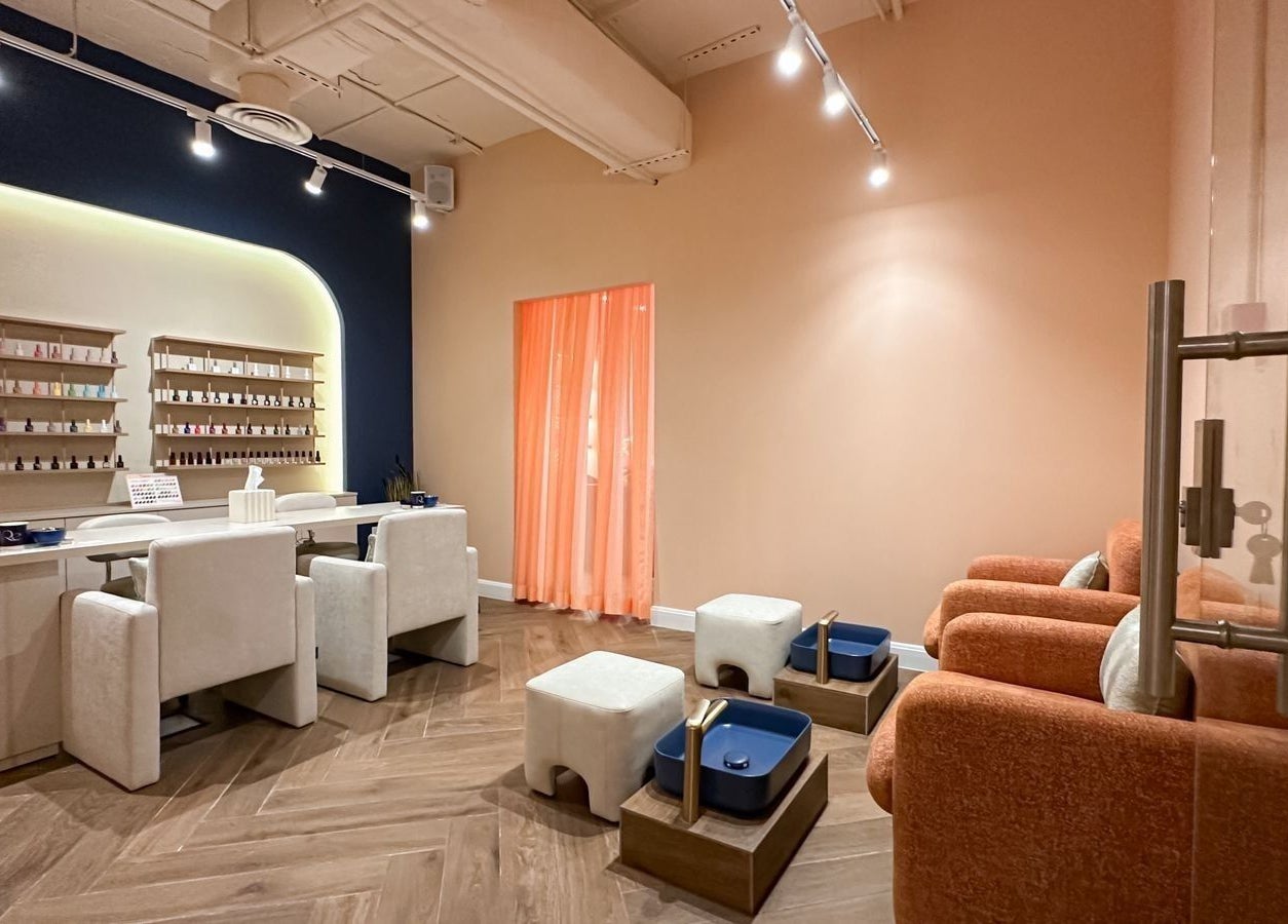 Re Beauty Space in Riyadh offers luxury manicure and pedicure services in a serene, elegant setting.