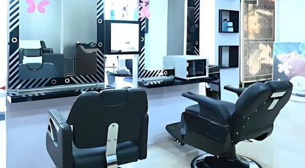 Modern salon chairs at Candid Beauty Salon and Spa, Bengaluru, Karnataka, IN, showcasing sleek decor.