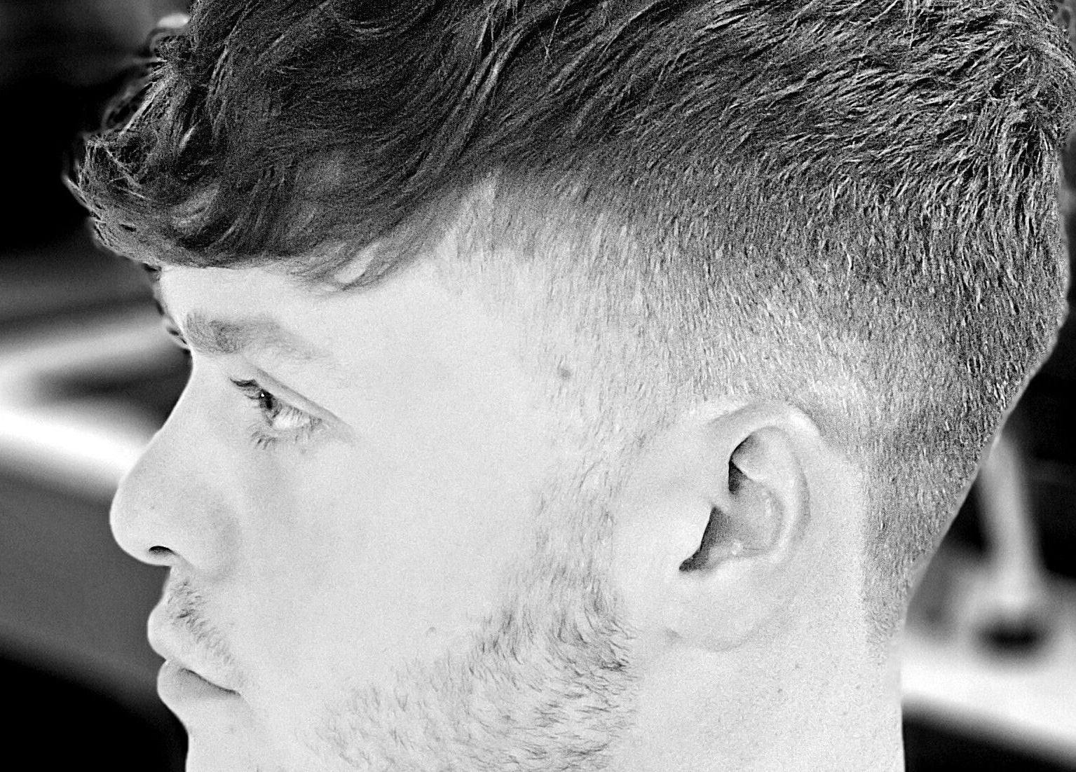 Mens haircut with stylish fade at Men's Club for Good Times, Genève, Genève, CH.