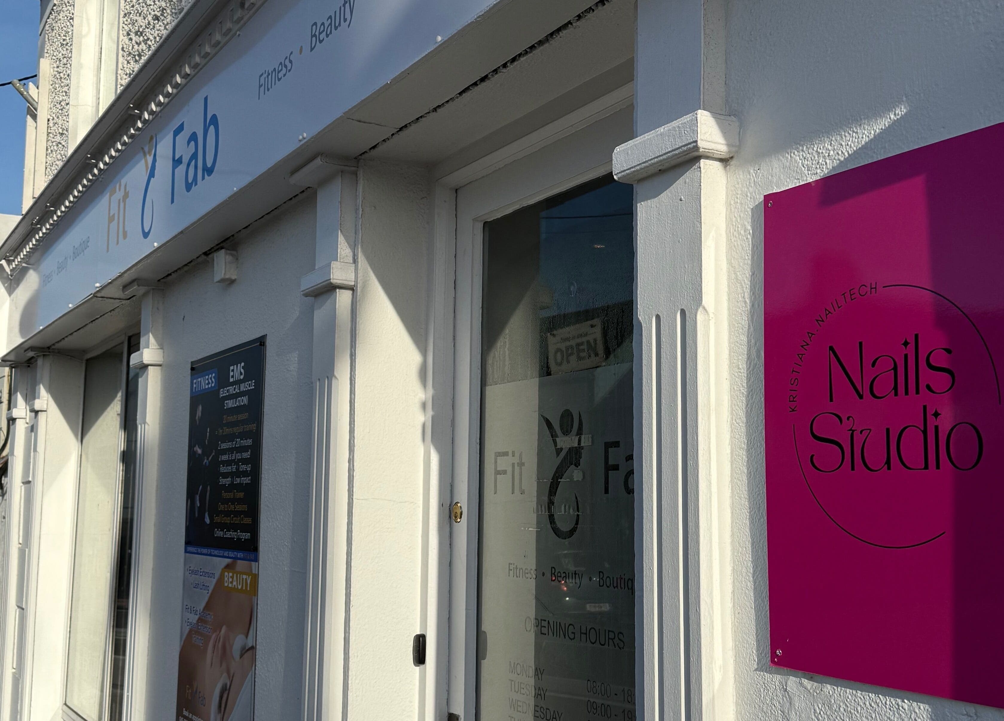 Kristina.NailStudio exterior in Naas, County Kildare, IE, showcasing stylish signage and modern design.