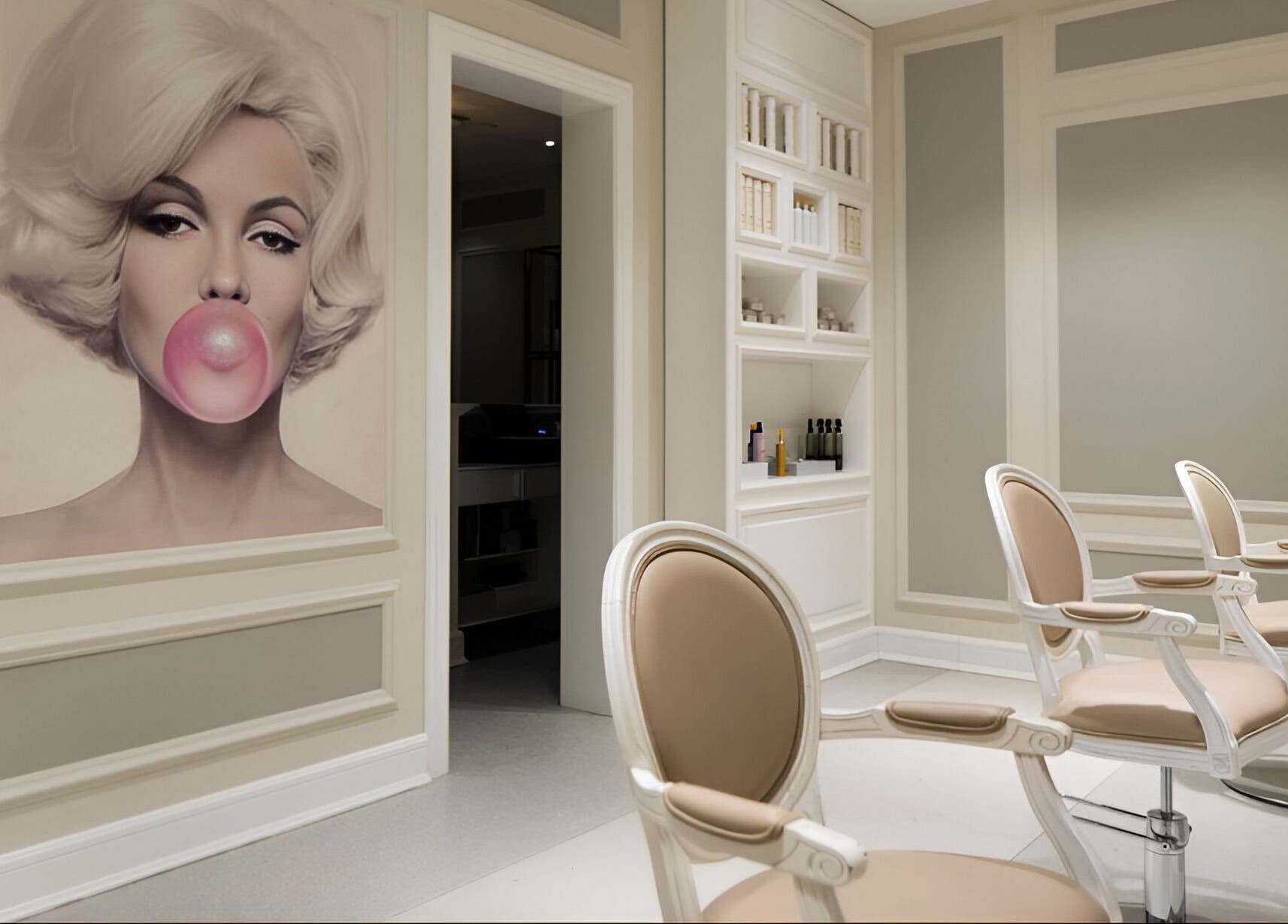 Elegant interior of Zaki Gents Salon - Anantara, Dubai, Dubai, AE with stylist chairs and modern decor.