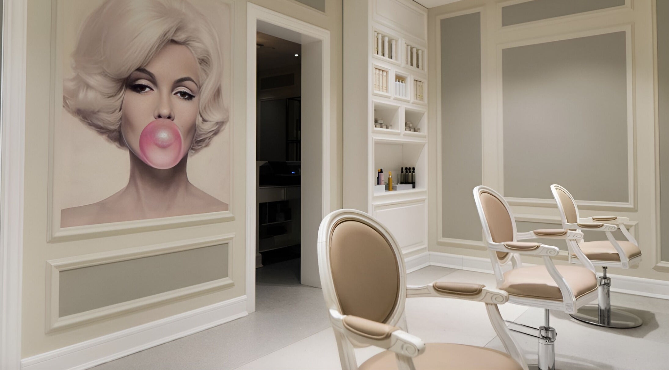 Elegant interior of Zaki Gents Salon - Anantara, Dubai, Dubai, AE with stylist chairs and modern decor.