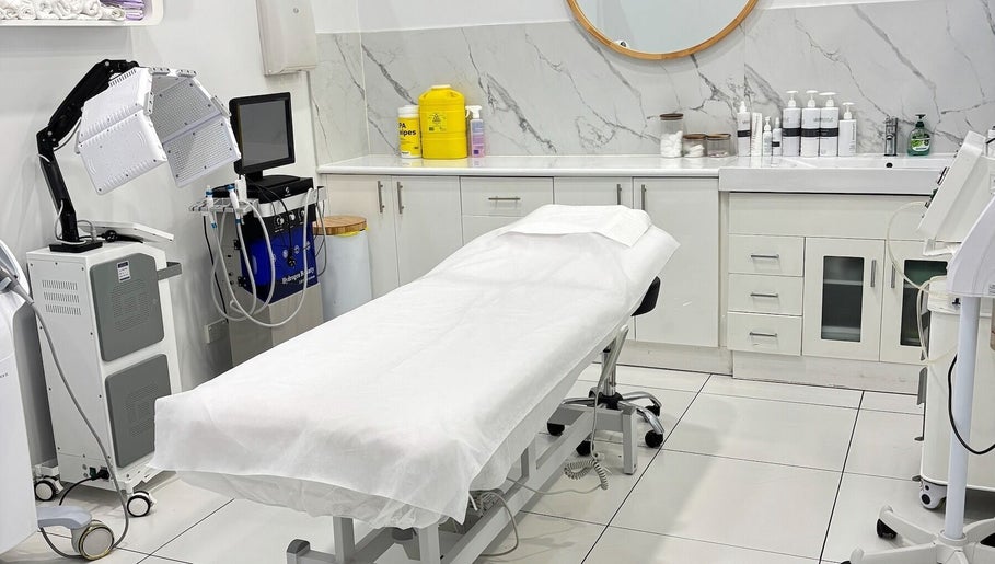 Modern treatment room at Rina’s laser and beauty clinic, Merrylands West, New South Wales, AU.