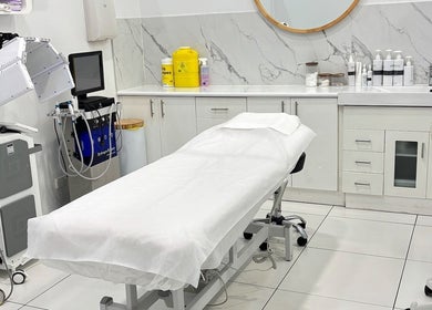 Modern treatment room at Rina’s laser and beauty clinic, Merrylands West, New South Wales, AU.