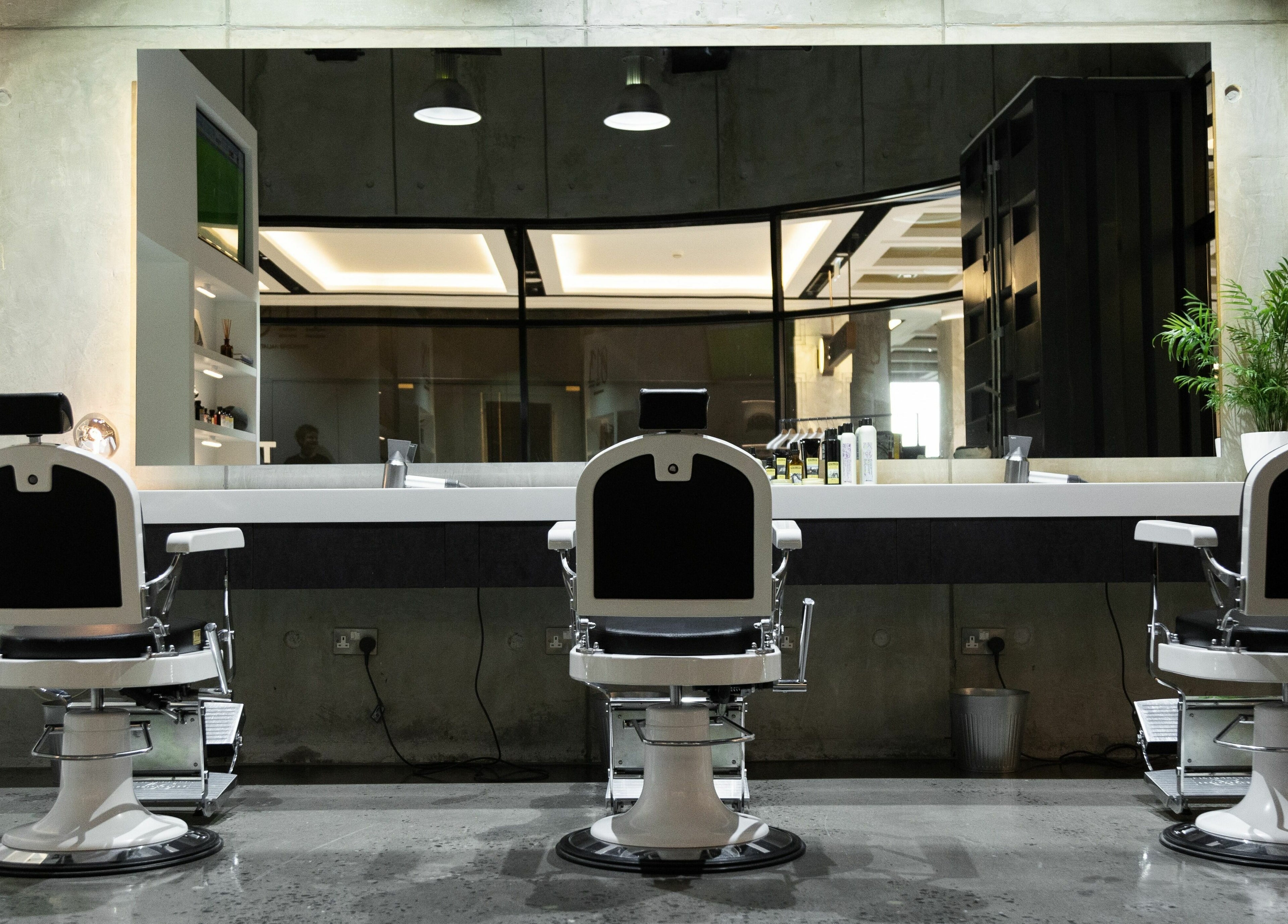 Elegant grooming chairs at 011 Italian Grooming DIFC, Dubai, Dubai, AE, offering premium barber services.