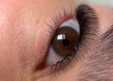 Close-up of an eye beauty detail at Cami_beautyart BANK • CITY OF LONDON, London, England, GB.