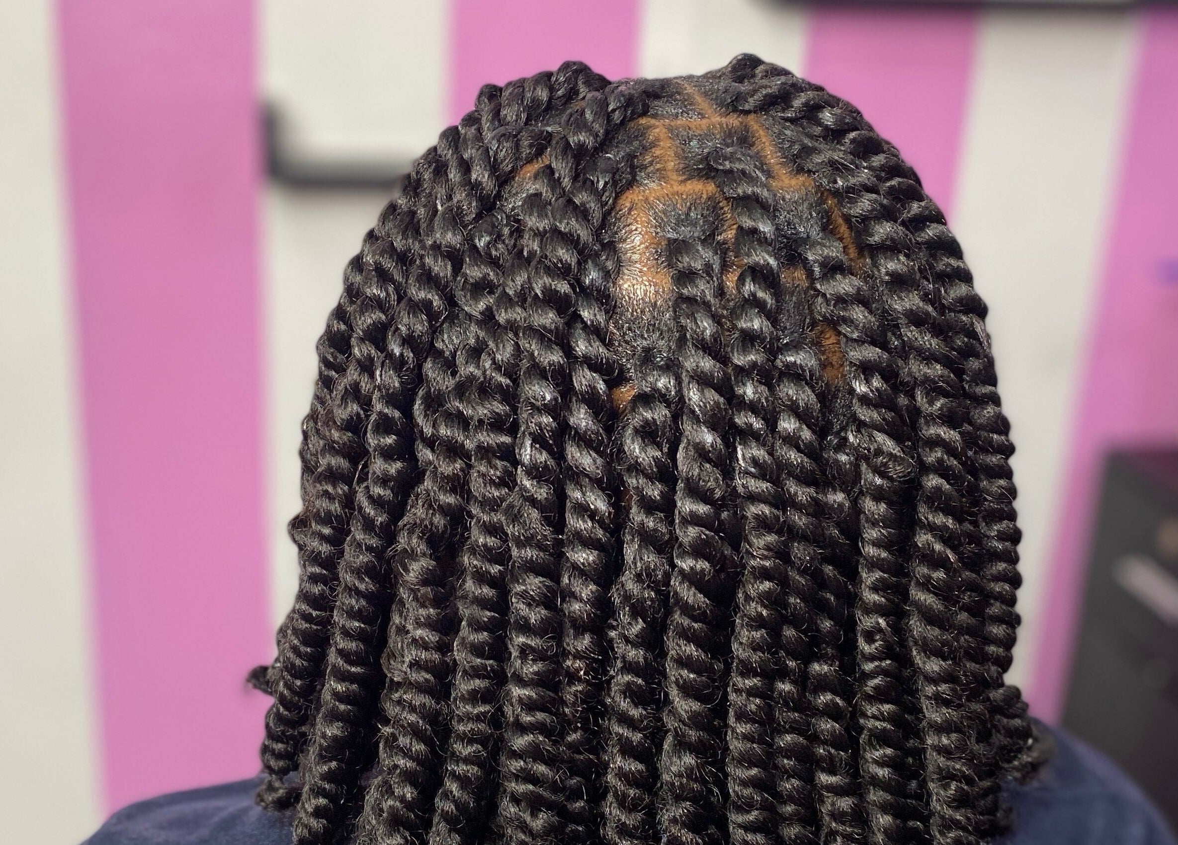 Elegant twist braids hairstyle at Elite Strands, Basseterre, Saint George Basseterre Parish, KN.