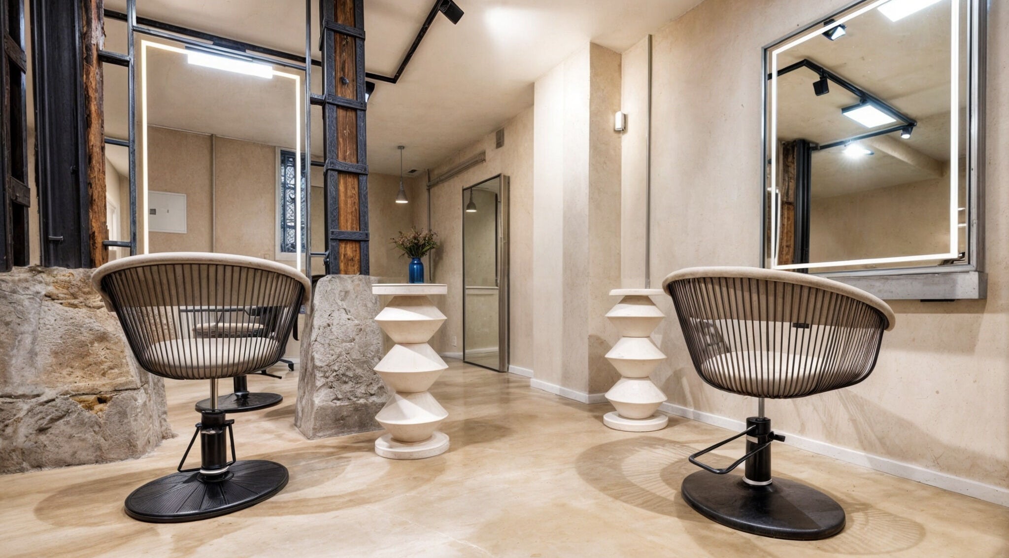 Interior moderno de ATICA Salón en Madrid, Comunidad De Madrid, ES con sillas de diseño elegante.