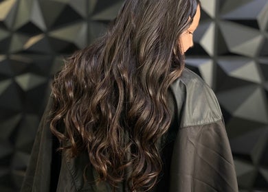 Luxurious wavy hair at Inhibition Hair & Beauty Salon, Telford, England, GB.