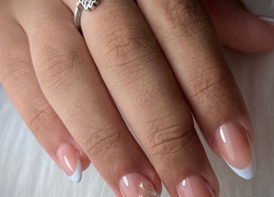 French manicure on nails from Glamicious nails by Katia, L-imġarr, MT. Elegant nail art design.