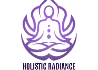Logo of HOLISTIC RADIANCE @Our World Yoga in Glasgow, Scotland, GB. Features a stylized purple figure.