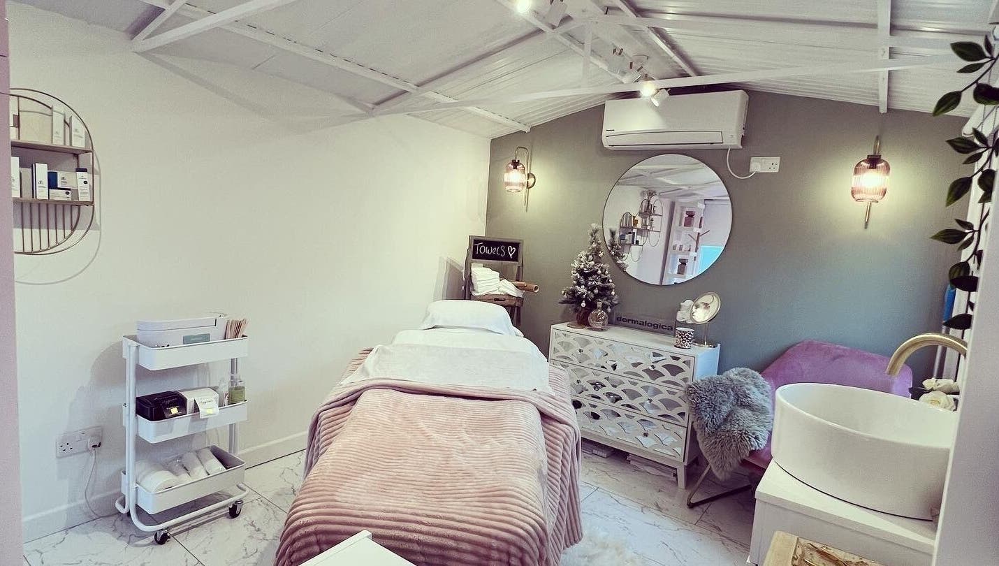 Elegant treatment room at Beauty by Felicity in Addlestone, England, GB, showcasing a serene spa ambiance.