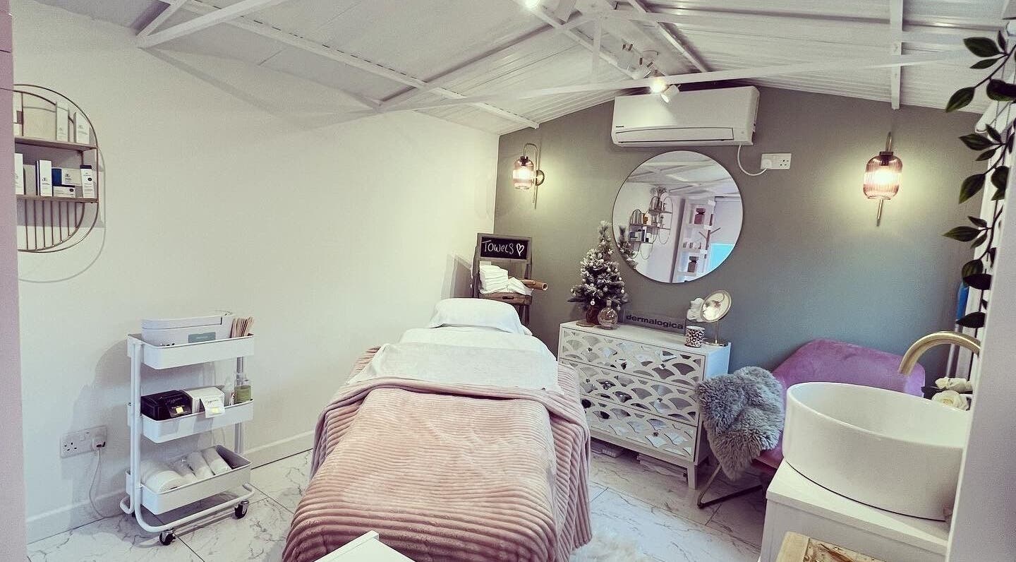 Elegant treatment room at Beauty by Felicity in Addlestone, England, GB, showcasing a serene spa ambiance.