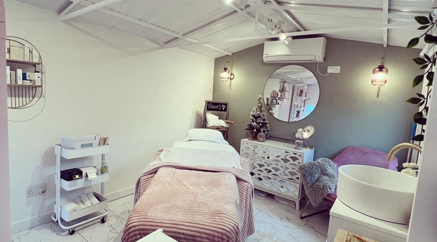 Elegant treatment room at Beauty by Felicity in Addlestone, England, GB, showcasing a serene spa ambiance.