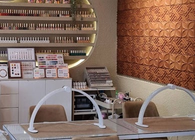 Interior of MUSE Nailhouse in Bali, Bali, ID showcasing stylish decor and nail polish display.
