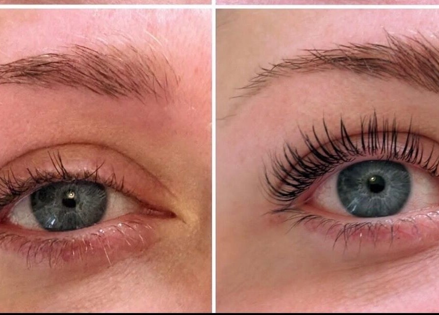 Transformation cils à Le Boudoir De Camille, Troyes, Grand Est, FR. Avant et après rehaussement.