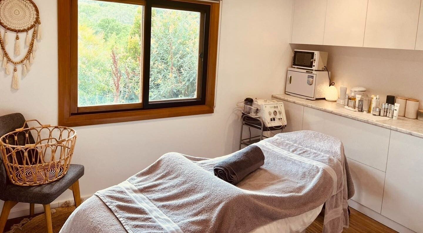 Relaxing treatment room at Valley Views Beauty, Coromandel Valley, South Australia, AU, with spa bed and decor.