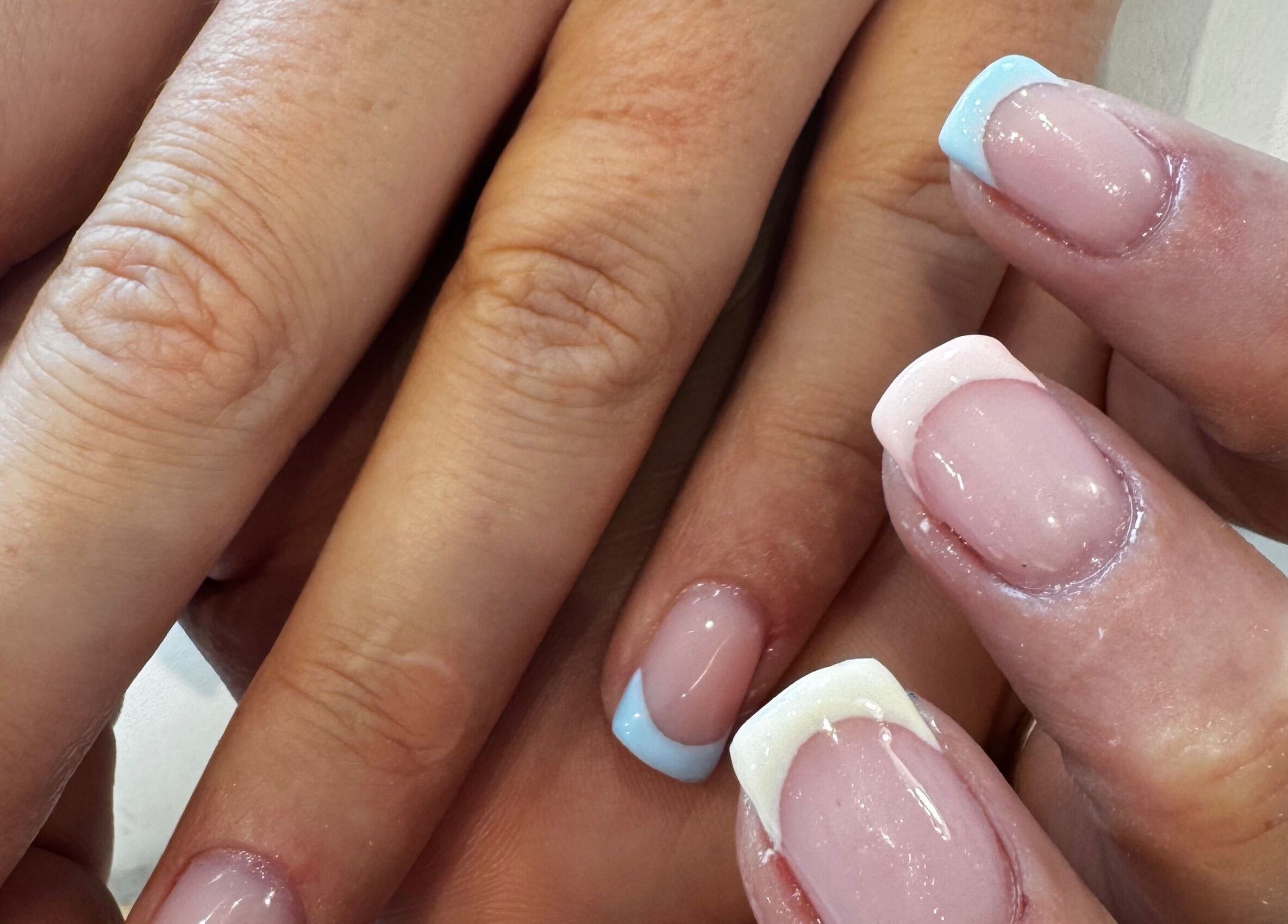 French manicured nails at The Wellness Hub, Blackburn, England, GB.