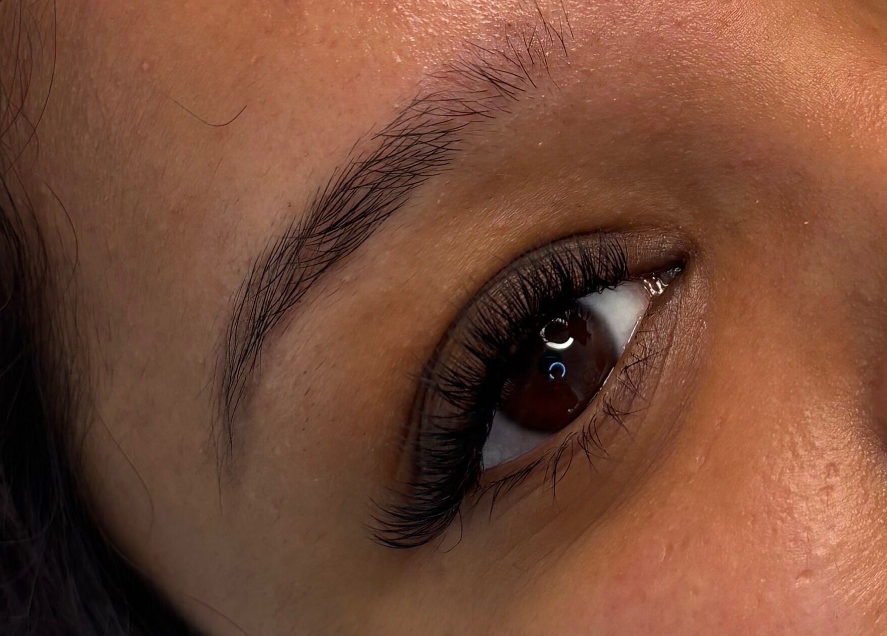 Close-up of elegant eyelash extension at Amy’s Lash Lounge, Worthing, England, GB.