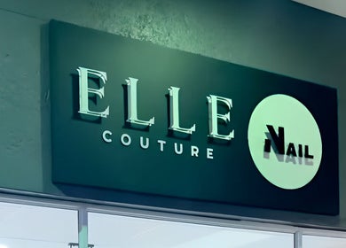 Elle Nail Couture signboard in Boksburg, Gauteng, ZA, showcasing elegant branding.