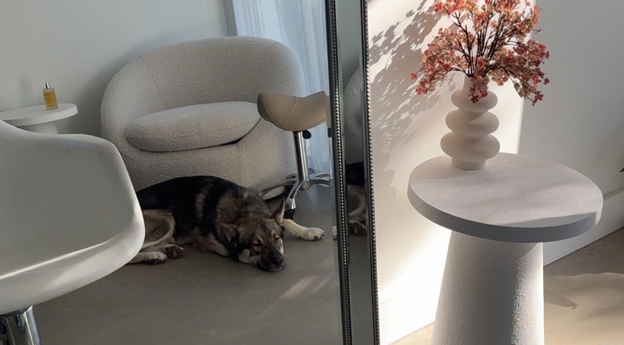 Comfortable seating area at Bella Studios Hair & Extensions in Arundel, Queensland, AU, with stylish decor.