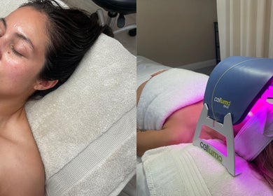 Facial treatment at Cleo Rogers Skincare - Alma Studios, Brighton And Hove, England, GB, using LED therapy.