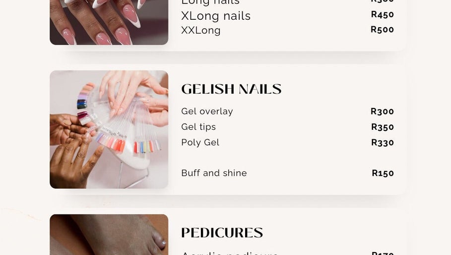 Colorful gel nail options at Afri Claws Nails Studio, Vereeniging, Gauteng, ZA for vibrant manicures.