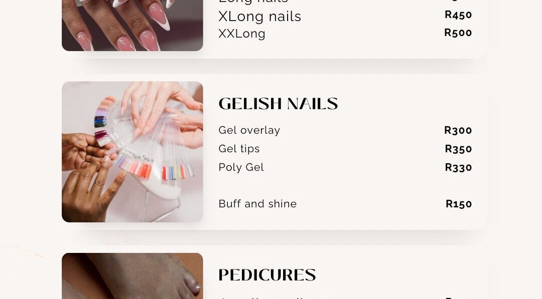 Colorful gel nail options at Afri Claws Nails Studio, Vereeniging, Gauteng, ZA for vibrant manicures.