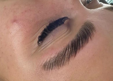 Perfectly shaped brows and lashes at Browboutique Tilly in Warminster, England, GB.