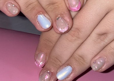 Intricate pastel nail art at Blissful Touch Beauty By Michaela in Newry, Northern Ireland, GB.
