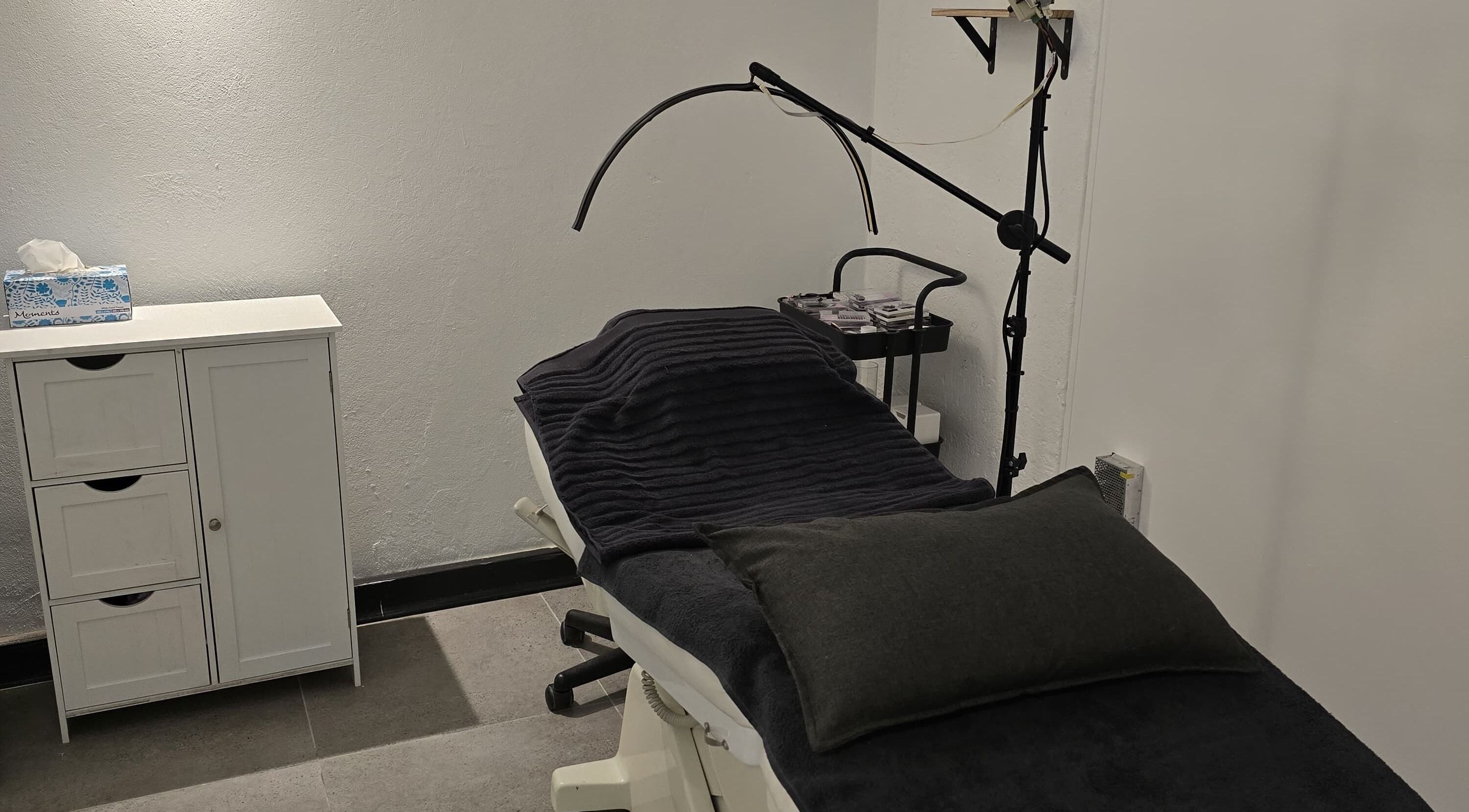 Relaxing therapy room at Vision Beauty, Kempton Park, Gauteng, ZA, with plush treatment bed and soothing decor.