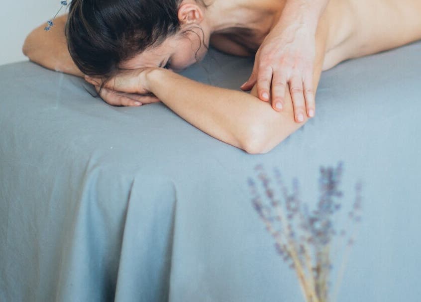 Calming massage at Get Me Pampered (Stevenage) spa in Stevenage, GB, enhancing relaxation and wellness.