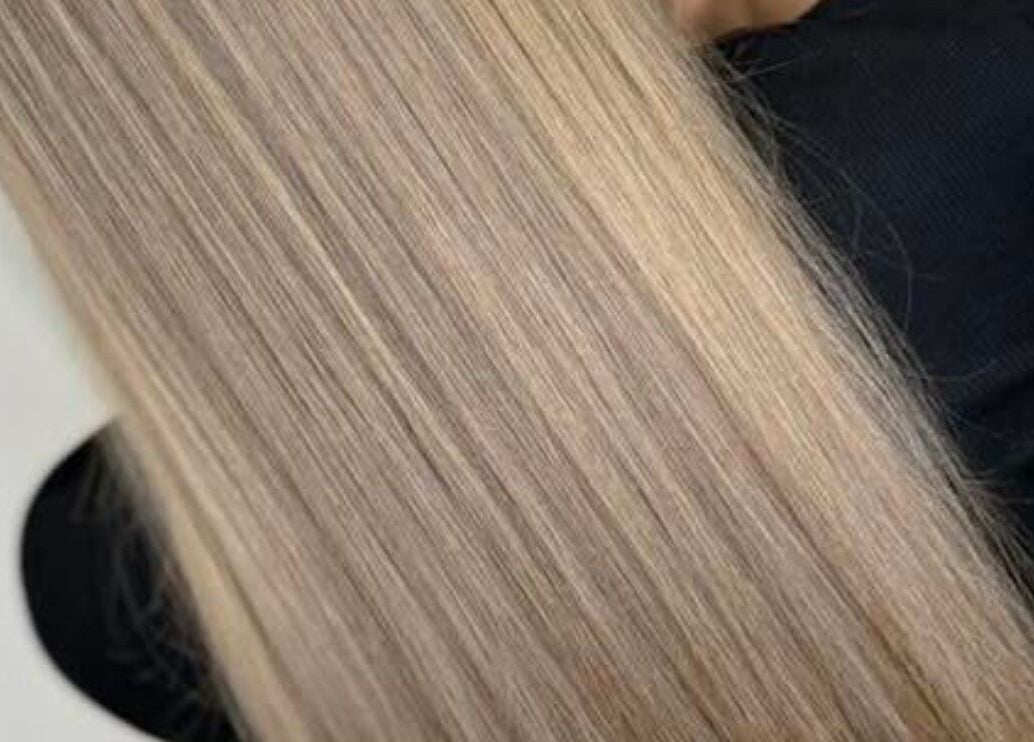 Smooth blonde hair showcase at Beauty by Gabija, Sørumsand, Akershus, NO.