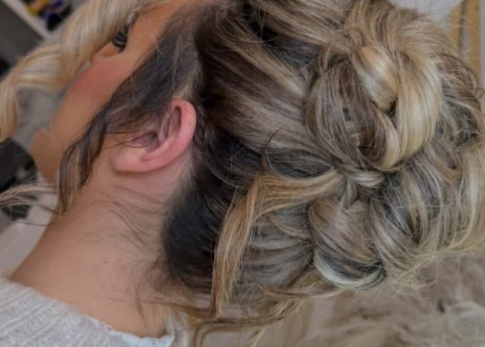 Intricate braided hairstyle at Chris Loen Hair Studio in Clydebank, Scotland, GB showcasing expert hair design.