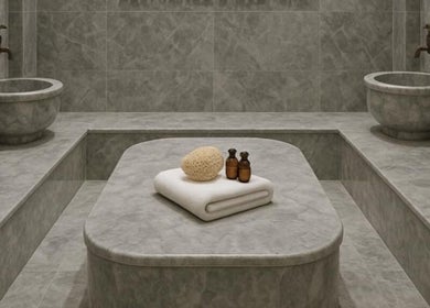 Luxurious spa room at Chemist Aesthetics Liverpool, featuring plush towels and elegant decor, Liverpool, England, GB.