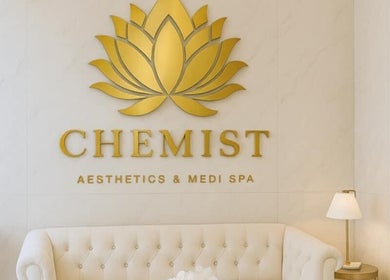 Elegant lounge area at Chemist Aesthetics Liverpool, showcasing a cozy ambiance in Liverpool, England, GB.