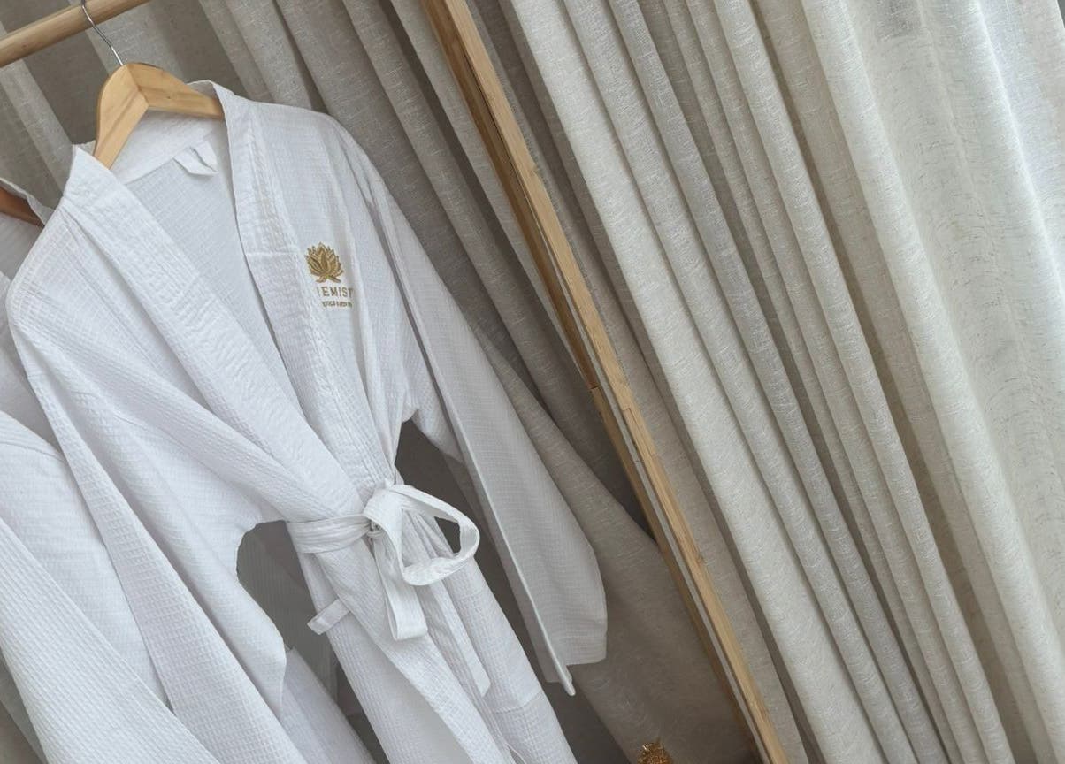 Luxurious robes at Chemist Aesthetics Liverpool, offering premium relaxation. Located in Liverpool, England, GB.