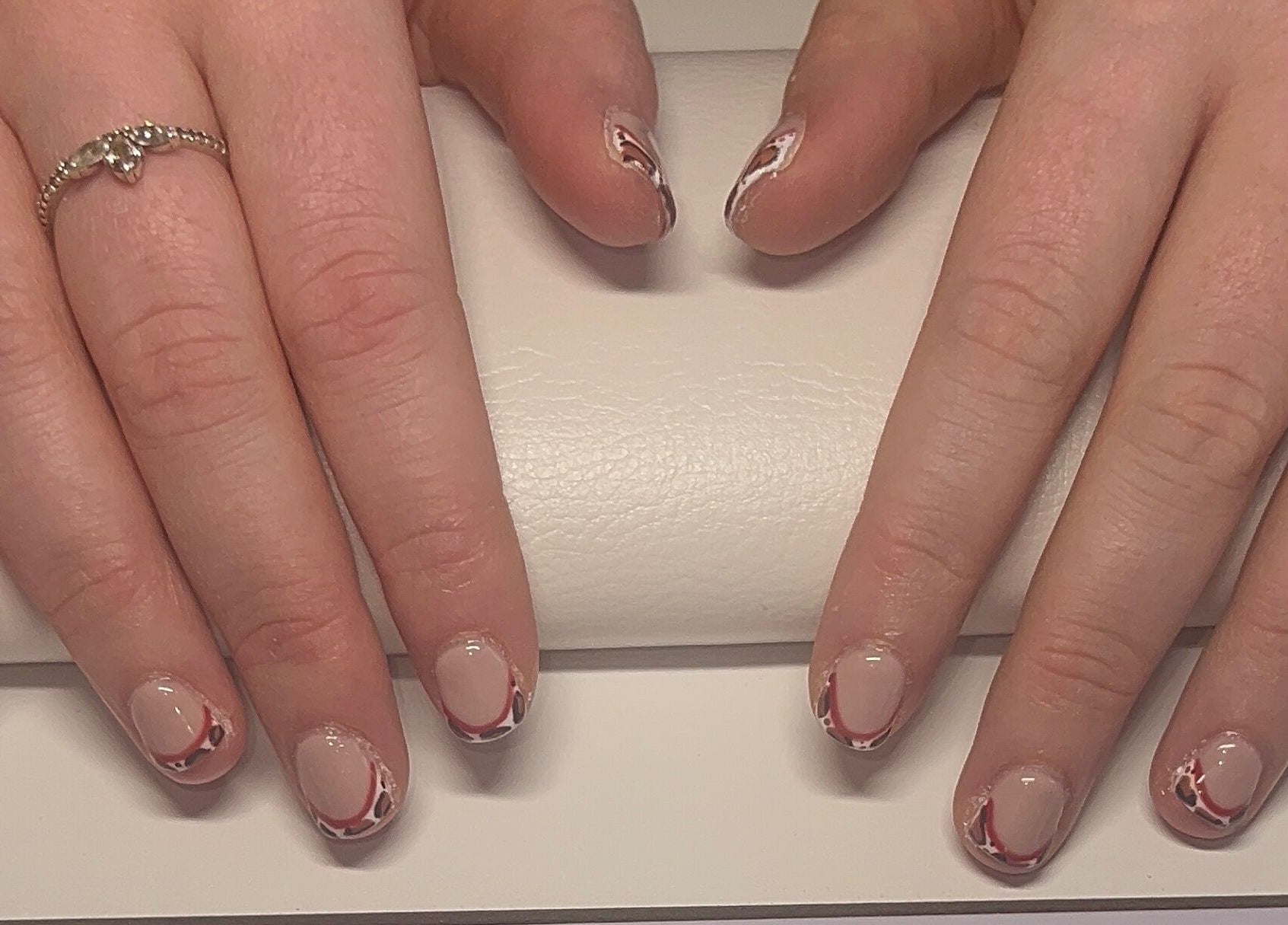 Intricate nail art design at Beauty By Hannah, Moorside, England, GB showcasing elegant craftsmanship.