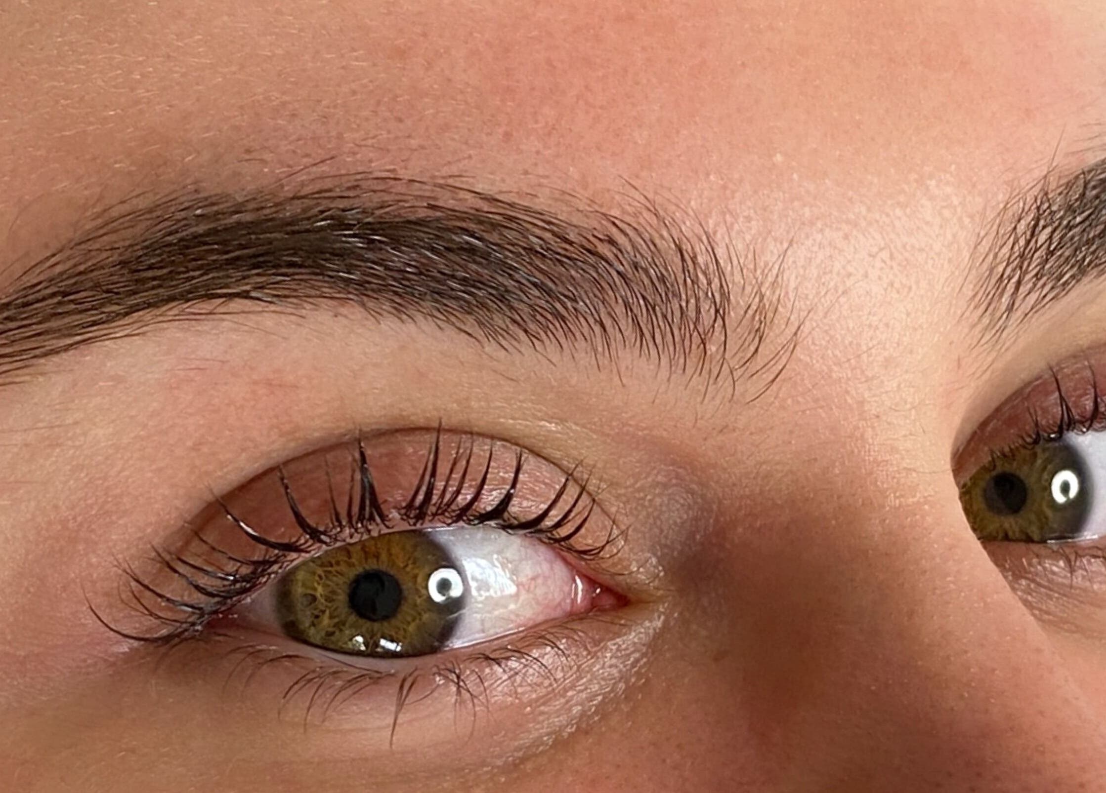 Close-up of professionally done lashes at KOVI Lashes, Melbourne, Victoria, AU.